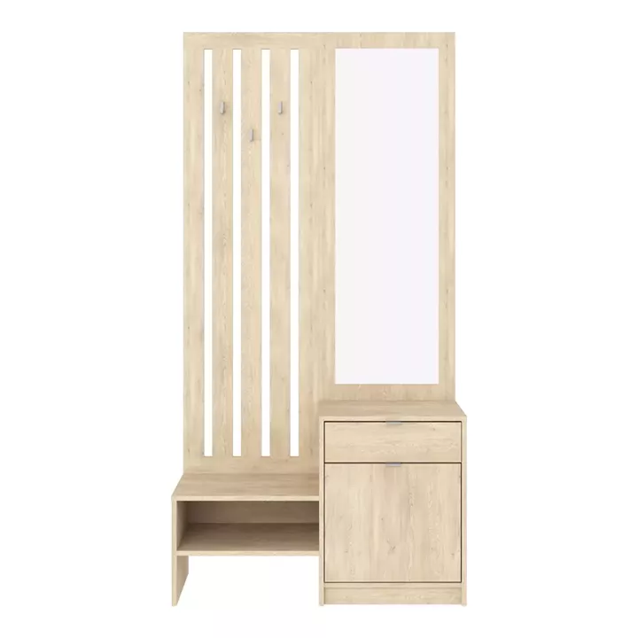 Entrance unit with mirror Citra pakoworld sonoma 100x34.3x199.5cm