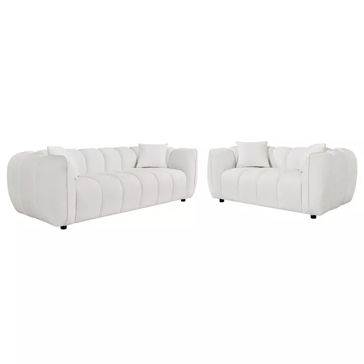ΣΕΤ ΣΑΛΟΝΙ 3Θ & 2Θ LYKKE HM10812.02 ΕΚΡΟΥ ΥΦΑΣΜΑ