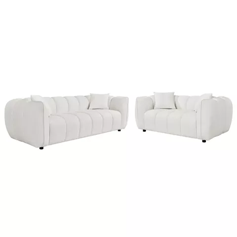 ΣΕΤ ΣΑΛΟΝΙ 3Θ & 2Θ LYKKE HM10812.02 ΕΚΡΟΥ ΥΦΑΣΜΑ