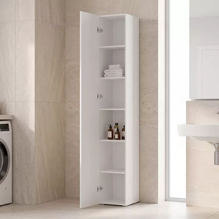 Ντουλάπα-στήλη Anira pakoworld λευκό 30x30x180εκ