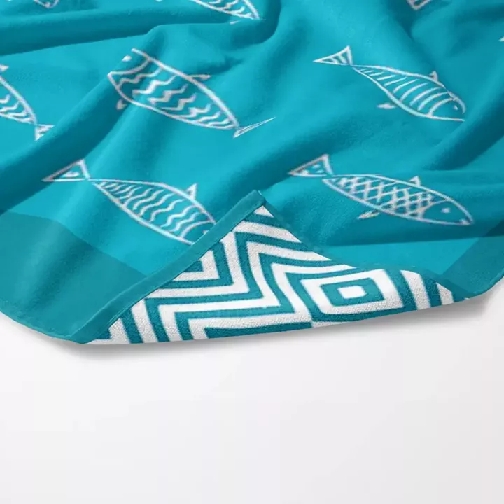 Πετσέτα Θαλάσσης Microfiber Quick Dry Fishes