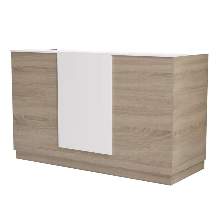 RECEPTION DESK KRONIC HM2156.01 MELAMINE IN SONAMA/WHITE 180x70x110Hcm.
