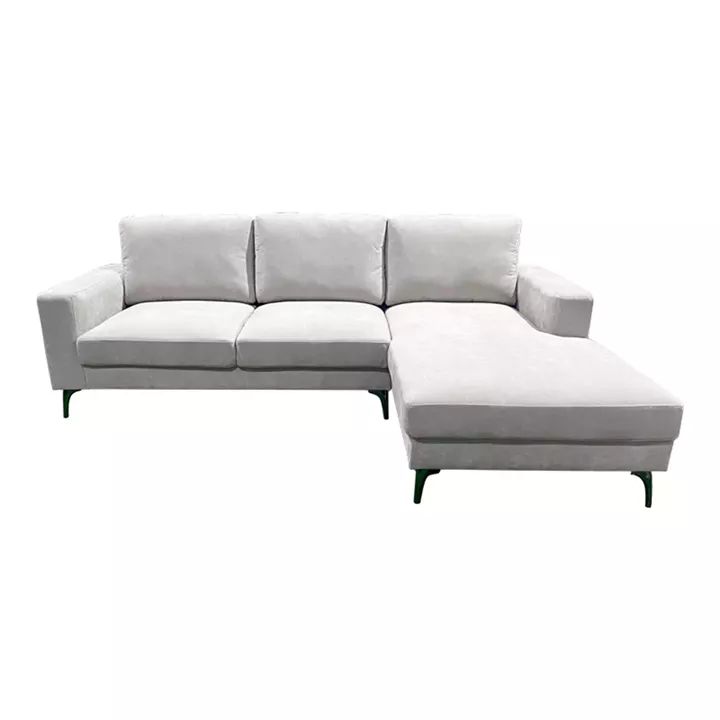 Left corner sofa Menande pakoworld ivory fabric 248x173x89cm