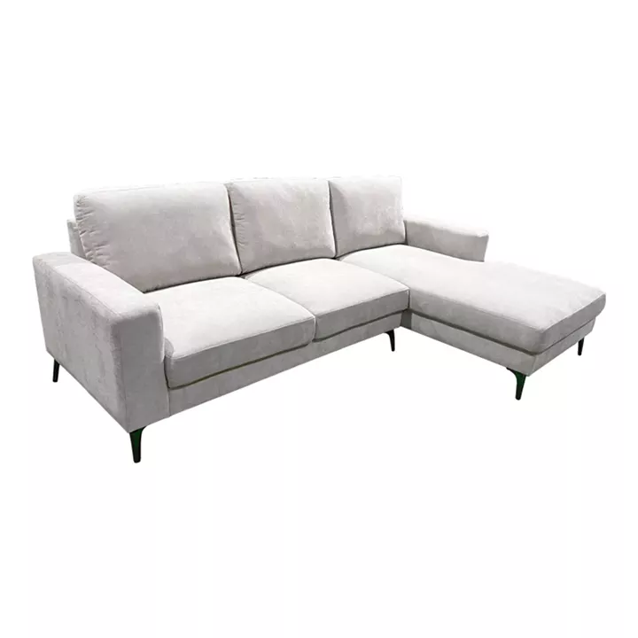 Left corner sofa Menande pakoworld ivory fabric 248x173x89cm