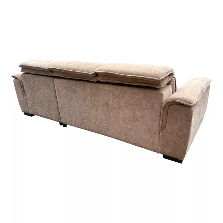Left corner sofa-bed Lemance pakoworld beige fabric 251x168x82cm