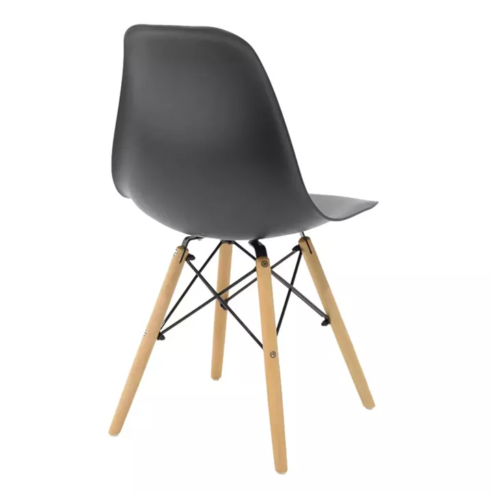 Dining Set with Chairs Julita black Natali Table black 80x80x76cm Set of 5pcs