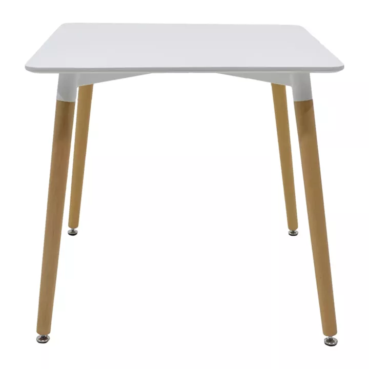 Dining Set with Chairs Julita White and Natali Table White 80x80x76cm Set of 5pcs