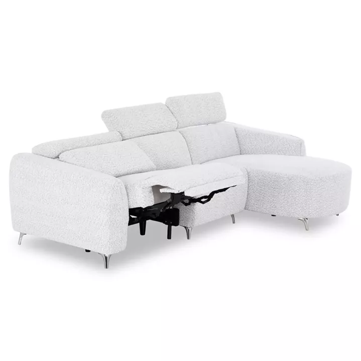 ΚΑΝΑΠΕΣ ΔΕΞΙΑ ΓΩΝΙΑ 3Θ ΜΕ RECLINE VALENTE HM3317.01R ΑΝΟΙΧΤΟ ΓΚΡΙ ΥΦΑΣΜΑ 275x160x104Yεκ