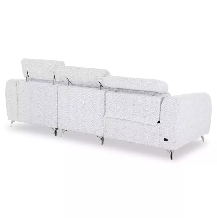 ΚΑΝΑΠΕΣ ΔΕΞΙΑ ΓΩΝΙΑ 3Θ ΜΕ RECLINE VALENTE HM3317.01R ΑΝΟΙΧΤΟ ΓΚΡΙ ΥΦΑΣΜΑ 275x160x104Yεκ