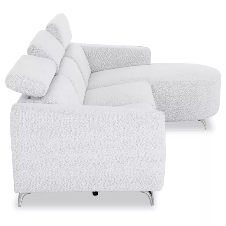 ΚΑΝΑΠΕΣ ΔΕΞΙΑ ΓΩΝΙΑ 3Θ ΜΕ RECLINE VALENTE HM3317.01R ΑΝΟΙΧΤΟ ΓΚΡΙ ΥΦΑΣΜΑ 275x160x104Yεκ