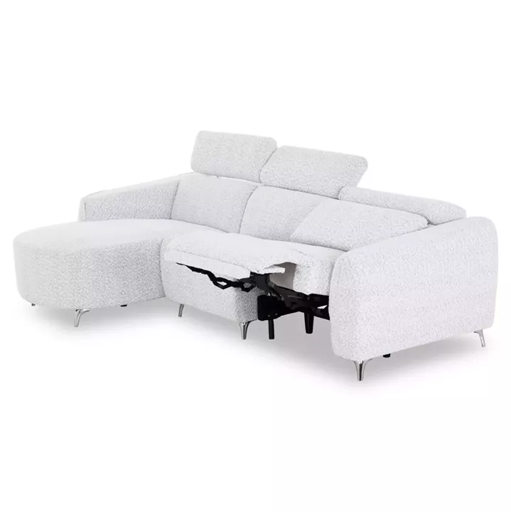 ΚΑΝΑΠΕΣ ΑΡΙΣΤΕΡΗ ΓΩΝΙΑ 3Θ ΜΕ RECLINE VALENTE HM3317.01L ΑΝΟΙΧΤΟ ΓΚΡΙ ΥΦΑΣΜΑ 275x160x104Yεκ
