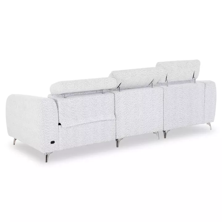 ΚΑΝΑΠΕΣ ΑΡΙΣΤΕΡΗ ΓΩΝΙΑ 3Θ ΜΕ RECLINE VALENTE HM3317.01L ΑΝΟΙΧΤΟ ΓΚΡΙ ΥΦΑΣΜΑ 275x160x104Yεκ