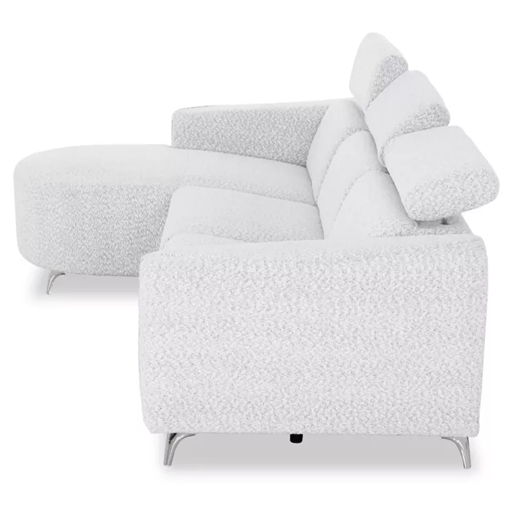 ΚΑΝΑΠΕΣ ΑΡΙΣΤΕΡΗ ΓΩΝΙΑ 3Θ ΜΕ RECLINE VALENTE HM3317.01L ΑΝΟΙΧΤΟ ΓΚΡΙ ΥΦΑΣΜΑ 275x160x104Yεκ