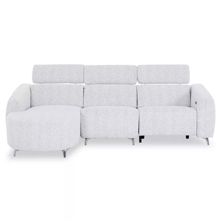 ΚΑΝΑΠΕΣ ΑΡΙΣΤΕΡΗ ΓΩΝΙΑ 3Θ ΜΕ RECLINE VALENTE HM3317.01L ΑΝΟΙΧΤΟ ΓΚΡΙ ΥΦΑΣΜΑ 275x160x104Yεκ