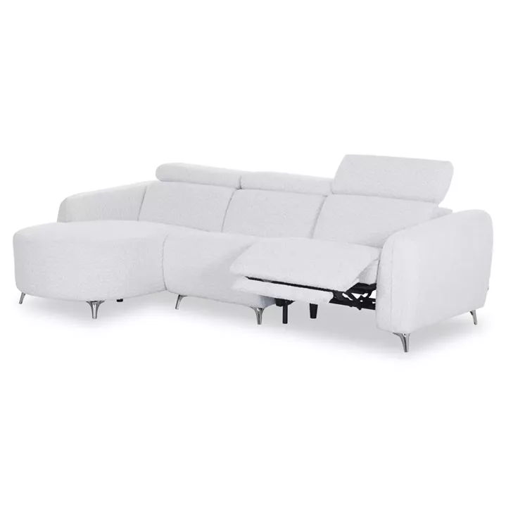 ΚΑΝΑΠΕΣ ΑΡΙΣΤΕΡΗ ΓΩΝΙΑ 3Θ ΜΕ RECLINE VALENTE HM3317.01L ΑΝΟΙΧΤΟ ΓΚΡΙ ΥΦΑΣΜΑ 275x160x104Yεκ