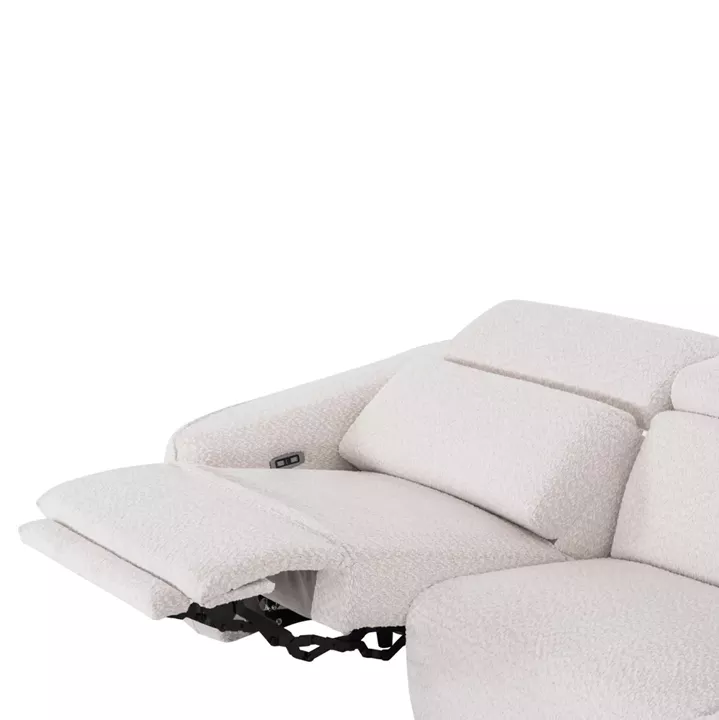 ΚΑΝΑΠΕΣ ΔΕΞΙΑ ΓΩΝΙΑ 3Θ ΜΕ RECLINE VALENTE HM3317.02R ΜΠΕΖ ΥΦΑΣΜΑ 275x160x104Yεκ
