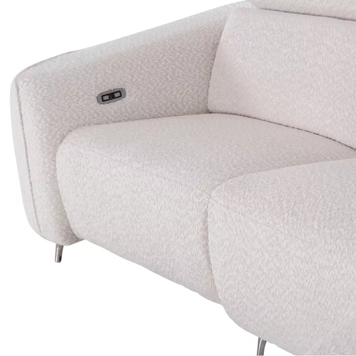 ΚΑΝΑΠΕΣ ΔΕΞΙΑ ΓΩΝΙΑ 3Θ ΜΕ RECLINE VALENTE HM3317.02R ΜΠΕΖ ΥΦΑΣΜΑ 275x160x104Yεκ