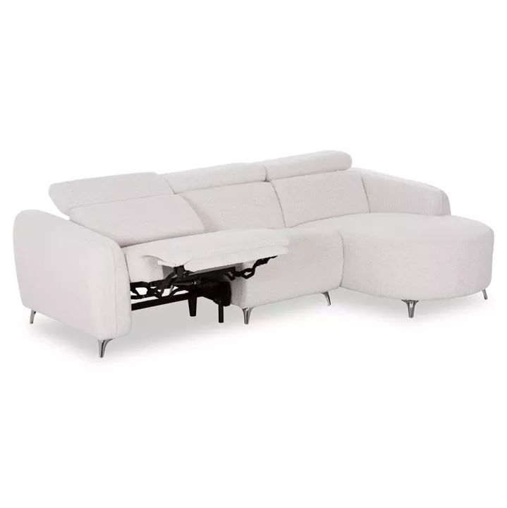 ΚΑΝΑΠΕΣ ΔΕΞΙΑ ΓΩΝΙΑ 3Θ ΜΕ RECLINE VALENTE HM3317.02R ΜΠΕΖ ΥΦΑΣΜΑ 275x160x104Yεκ