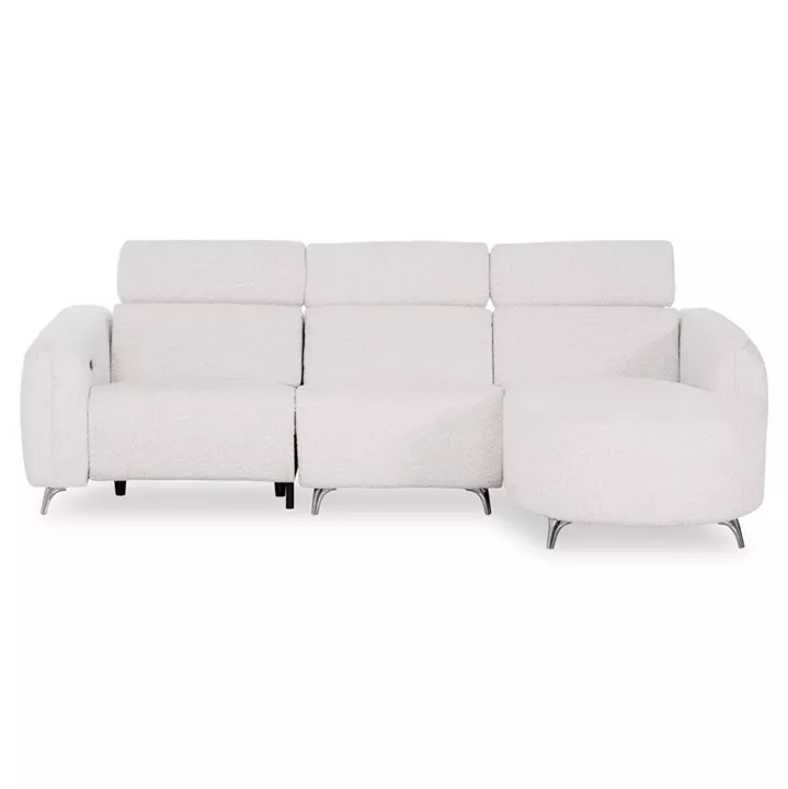 ΚΑΝΑΠΕΣ ΔΕΞΙΑ ΓΩΝΙΑ 3Θ ΜΕ RECLINE VALENTE HM3317.02R ΜΠΕΖ ΥΦΑΣΜΑ 275x160x104Yεκ