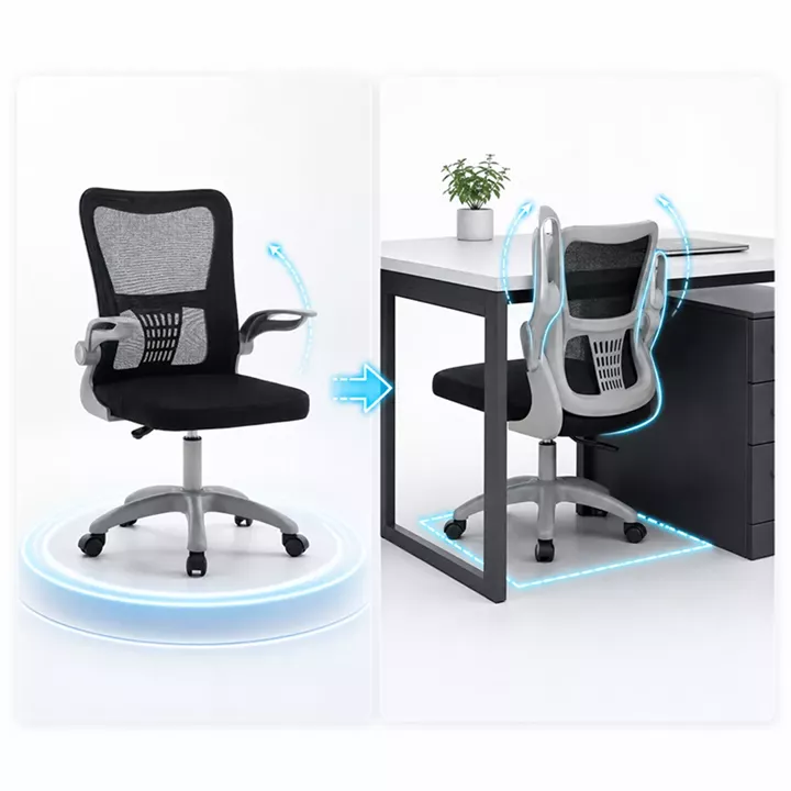 Work chair manager Annalise pakoworld black mesh 57x53x100cm