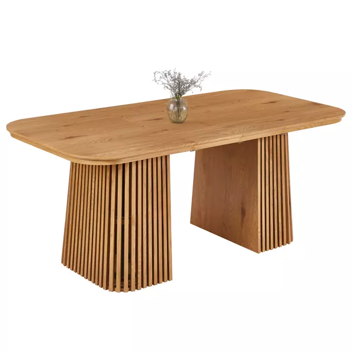 EXTENDABLE DINING TABLE VERLO HM18436 MDF IN NATURAL WOOD COLOR 120/150/180x90x75Hcm.