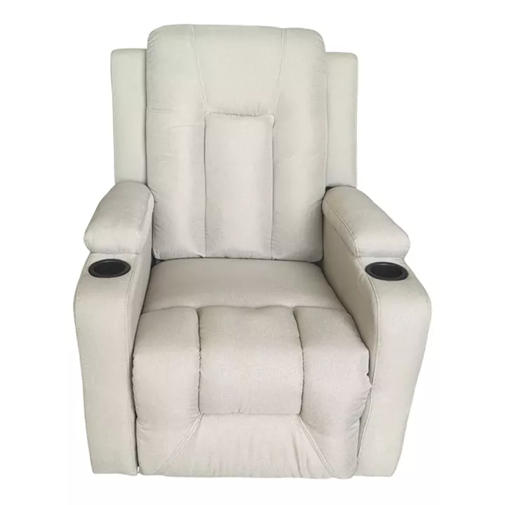 Relax armchair with massage mechanism Gessel pakoworld fabric beige 80x90x98cm