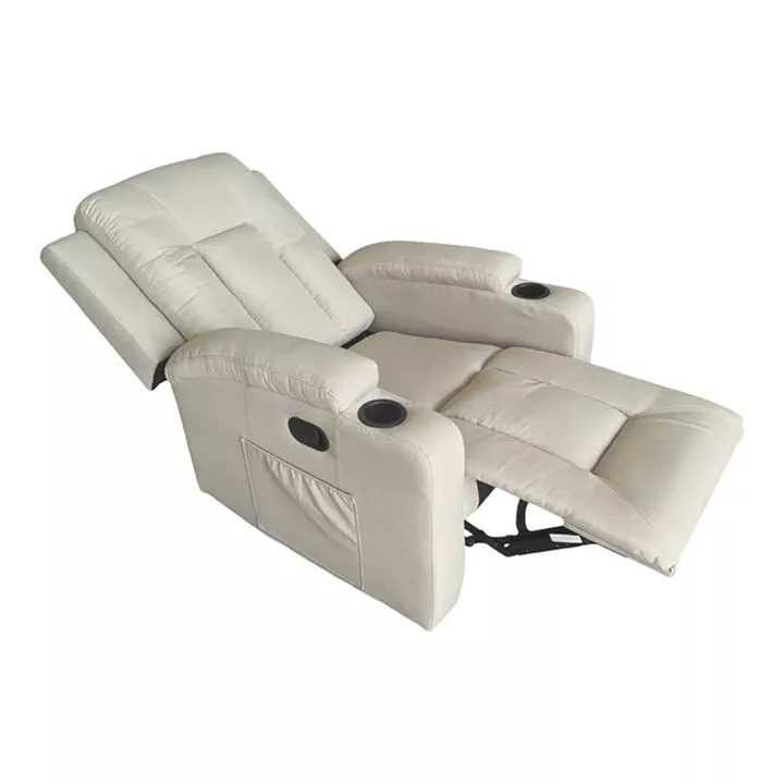Relax armchair with massage mechanism Gessel pakoworld fabric beige 80x90x98cm