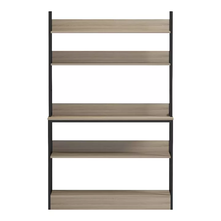 Επιδαπέδια ραφιέρα Oranis pakoworld sonoma-μαύρο 105x38x165εκ