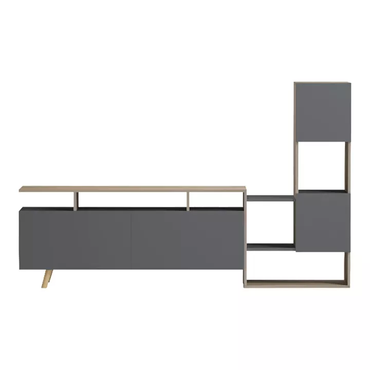 Tv unit Defry pakoworld sonoma-anthracite 177.5x31.5x110cm