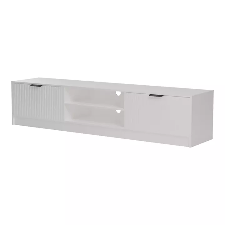Έπιπλο τηλεόρασης Lemardo pakoworld λευκό 180x40x40εκ