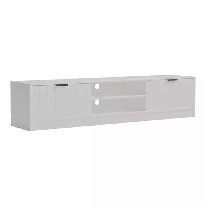 Έπιπλο τηλεόρασης Lemardo pakoworld λευκό 180x40x40εκ