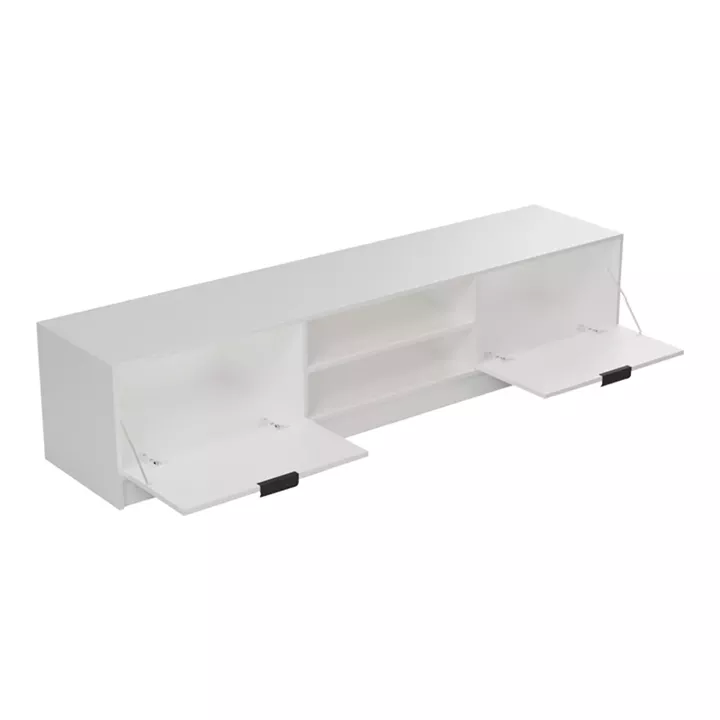 Έπιπλο τηλεόρασης Lemardo pakoworld λευκό 180x40x40εκ