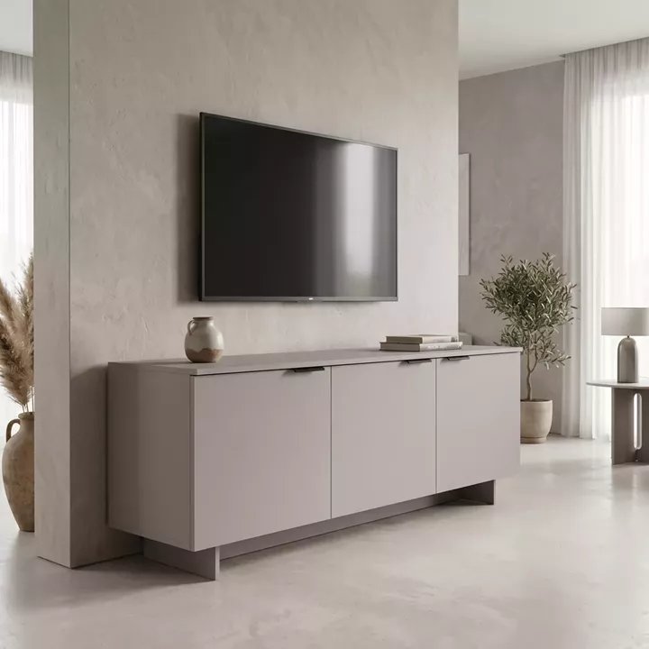 Tv stand Beldon pakoworld grey 150x42x55cm