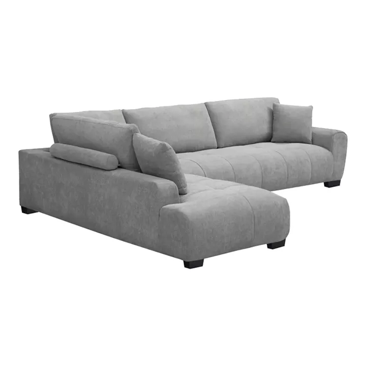 Corner sofa Vaneto pakoworld right corner grey fabric 298x208x85cm