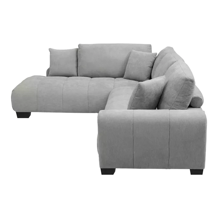Corner sofa Vaneto pakoworld right corner grey fabric 298x208x85cm