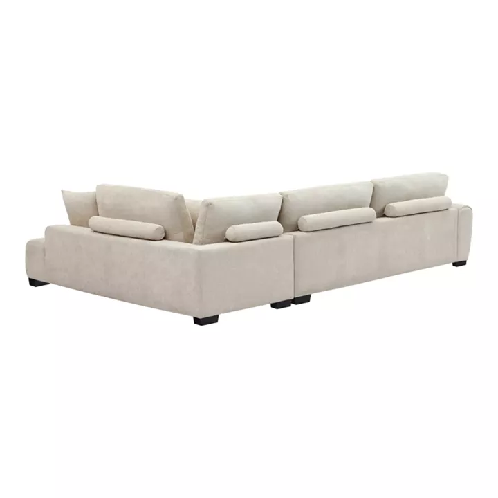 Corner sofa Vaneto pakoworld left corner beige fabric 298x208x85cm