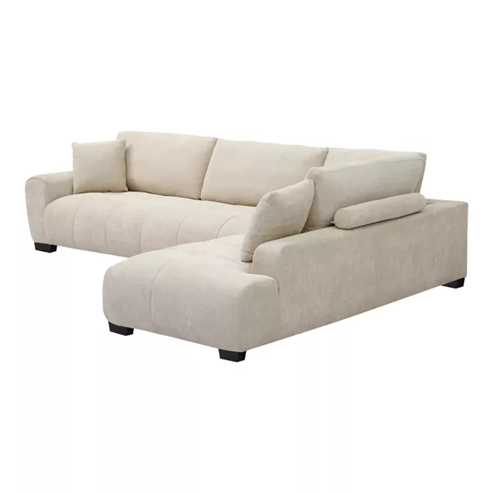 Corner sofa Vaneto pakoworld left corner beige fabric 298x208x85cm