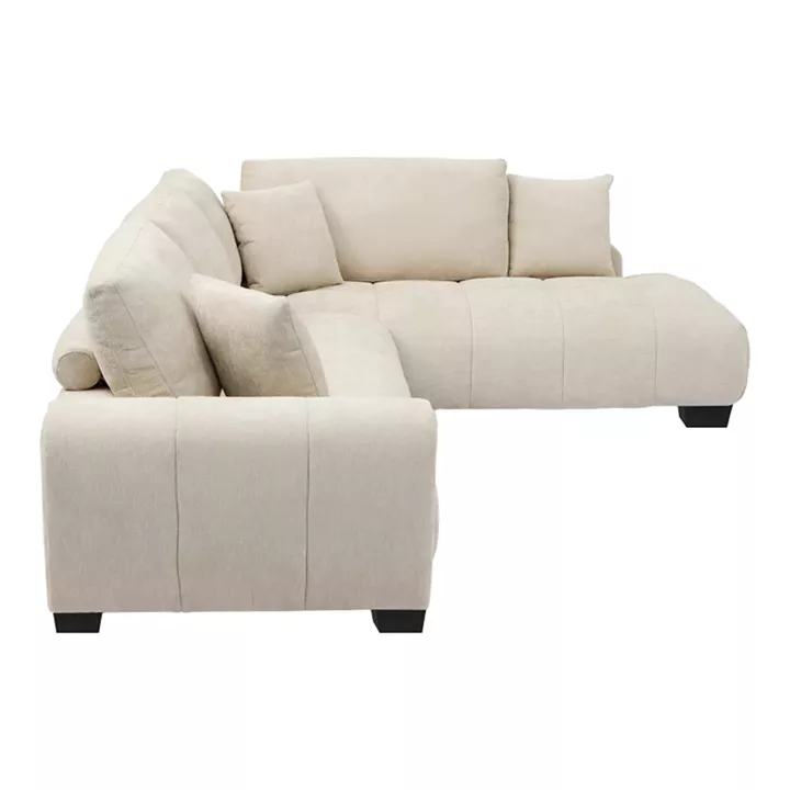 Corner sofa Vaneto pakoworld left corner beige fabric 298x208x85cm