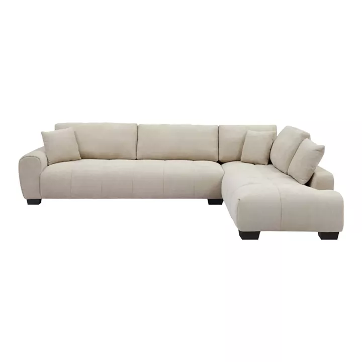 Corner sofa Vaneto pakoworld left corner beige fabric 298x208x85cm