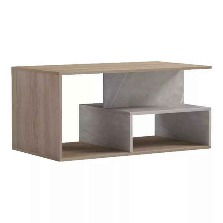 Coffee table Kelena pakoworld sonoma-beige marble look 90x51x43cm