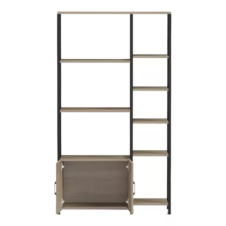 Floor shelf Ranea pakoworld sonoma-black 85x32x150cm