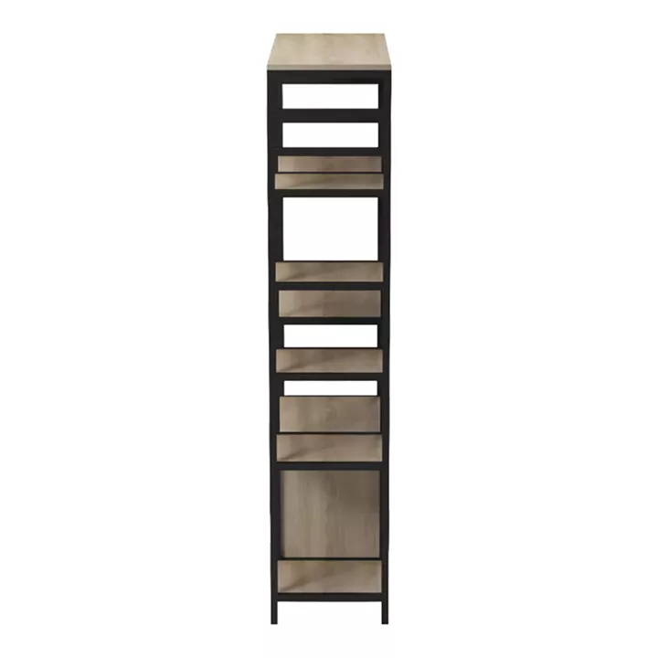 Floor shelf Ranea pakoworld sonoma-black 85x32x150cm