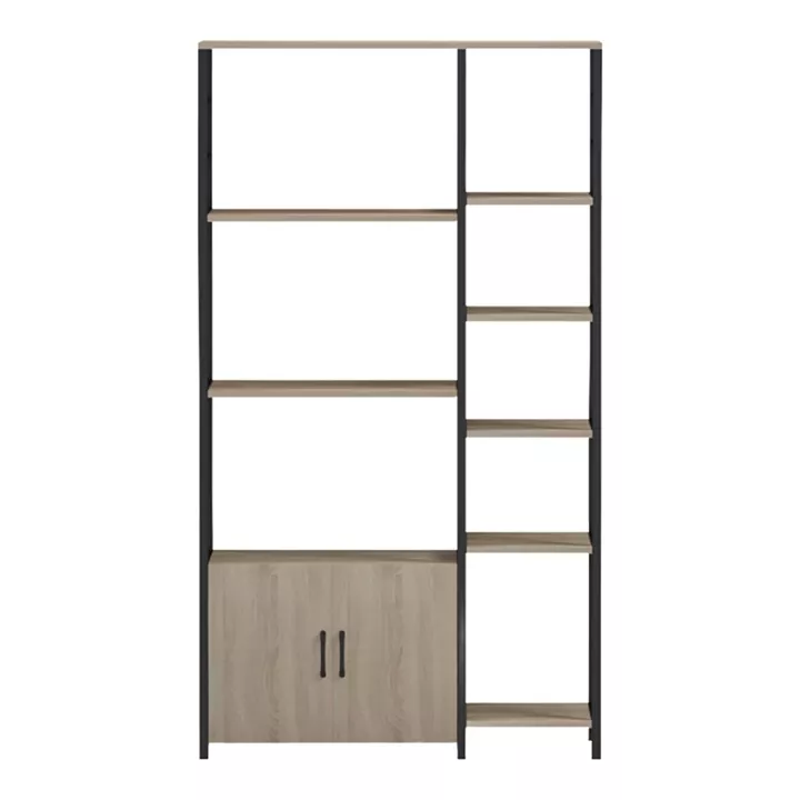 Floor shelf Ranea pakoworld sonoma-black 85x32x150cm