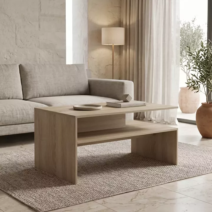 Τραπέζι σαλονιού Coffa pakoworld sonoma 90x60x45εκ