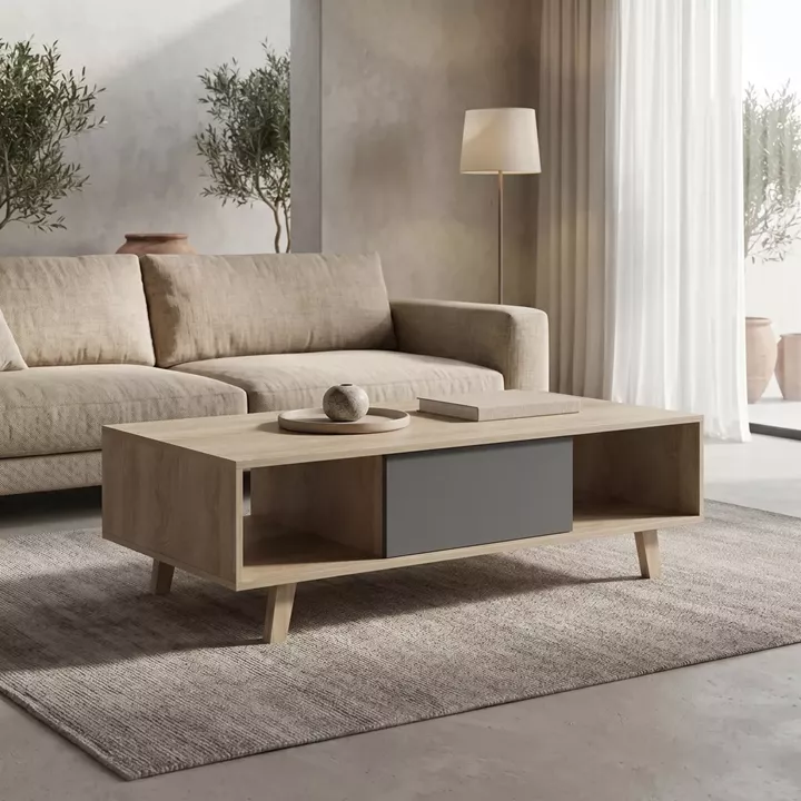 Coffee table Elonza pakoworld sonoma-anthracite 120x60x36cm