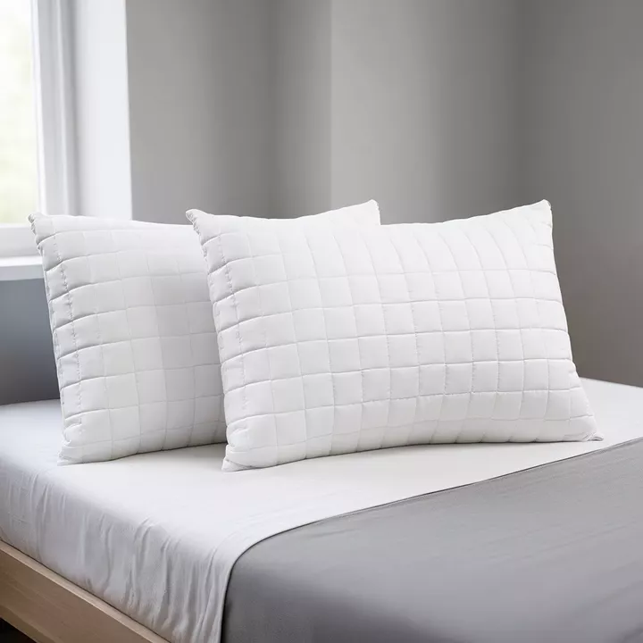 Beauty Home Ζεύγος προστατευτικές μαξιλαροθήκες Micro Καπιτονέ Art 4401 45x65 Λευκό