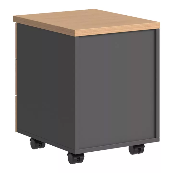 Professional wheeled drawer Fesialo pakoworld natural-anthracite 39x47x52.5cm
