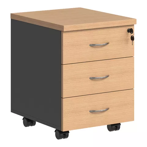 Professional wheeled drawer Fesialo pakoworld natural-anthracite 39x47x52.5cm