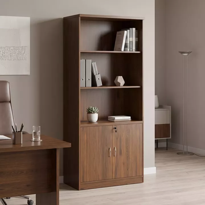 Βιβλιοθήκη γραφείου επαγγελματική Fesialo pakoworld wenge 80x40x180εκ