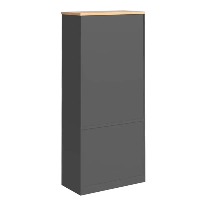 Professional bookcase Fesialo pakoworld natural-anthracite 80x40x180cm